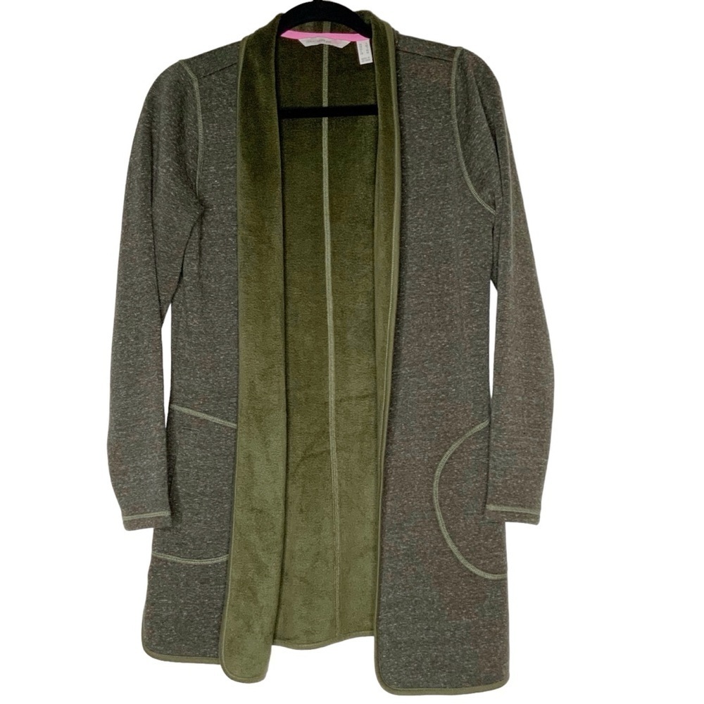 IsaacMizrahi dark green long sweater. Size S